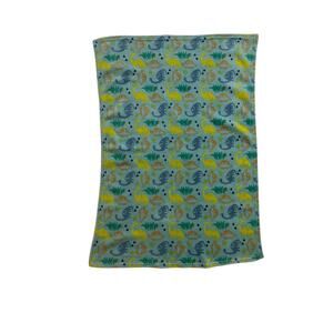 Baby Gear Dinosaur Dino Blue Yellow Orange Green Baby Blanket Lovey Fleece